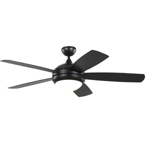 Generation Lighting Fan Collection Discus Outdoor 52 Matte Black LED Fan by Generation Lighting Fans 5DIW52BKD