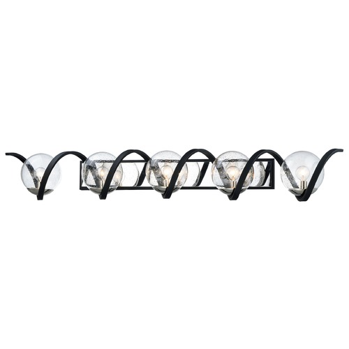 Maxim Lighting Curlicue Black & Polished Nickel Bathroom Light by Maxim Lighting 35107CDBKPN