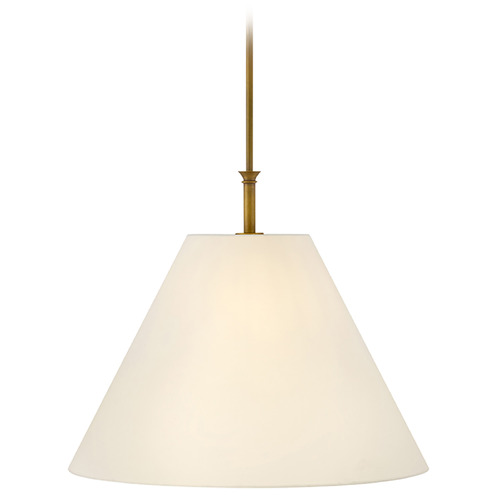 Hinkley Greta Heritage Brass LED Pendant Light with Empire Shade by Hinkley Lighting 45167HB