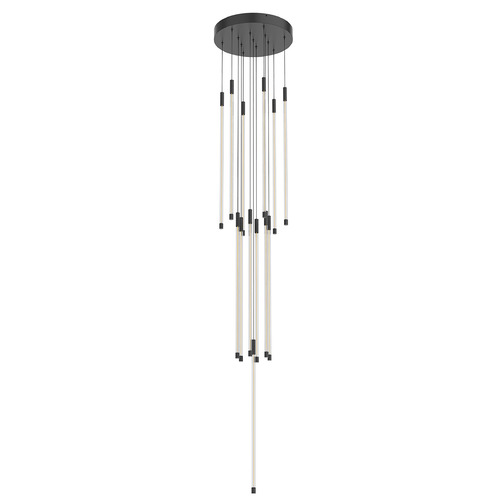 Kuzco Lighting Kuzco Lighting Motif Black LED Multi-Light Pendant with Cylindrical Shade MP75127-BK-UNV-010