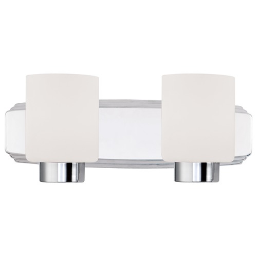 Dolan Designs Lighting Contemporary Bathroom Light in Chrome Finish with Cylinder Shades 3502-26