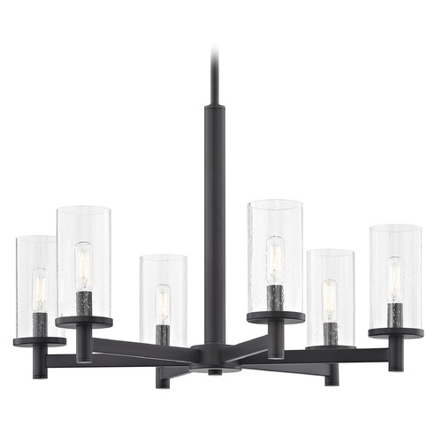 Design Classics Lighting Napa 6-Light Chandelier in Matte Black by Design Classics 2956-07
