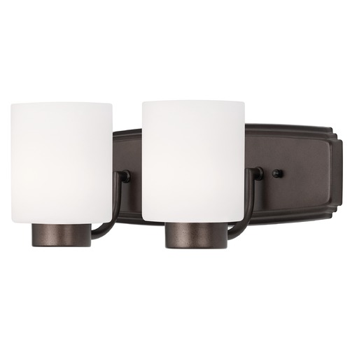 Dolan Designs Lighting Modern Bathroom Light in Bronze Finish with Cylinder Glass  3502-62