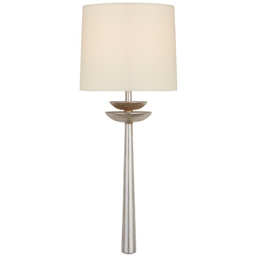 Visual Comfort Signature Collection Aerin Beaumont Medium Tail Sconce in Silver Leaf by Visual Comfort Signature ARN2301BSLL