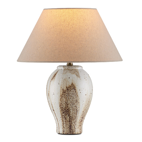 Currey and Company Lighting Currey and Company Latte Beige & Off-White Table Lamp with Empire Shade 6000-1004