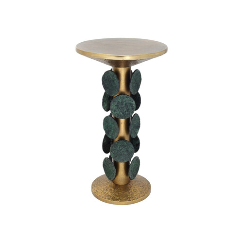 Currey and Company Lighting Nasturtium Accent Table in Antique Brass by Currey & Company 4000-0249