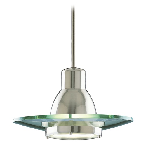 Progress Lighting Modern Pendant in Brushed Nickel by Progress Lighting P5003-09