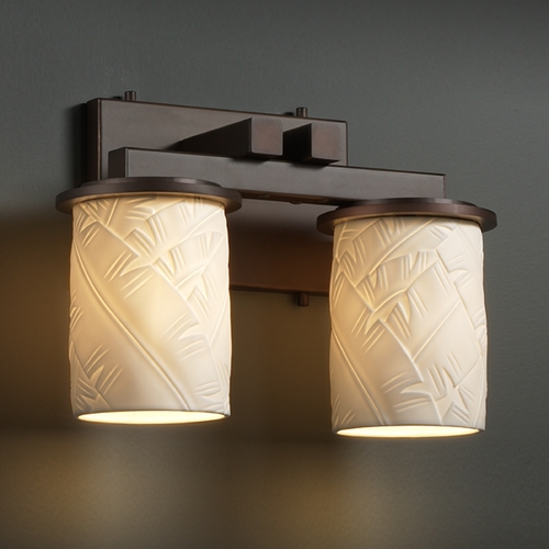 Justice Design Group Limoges Collection Bathroom Light by Justice Design Group POR-8772-10-BANL-DBRZ