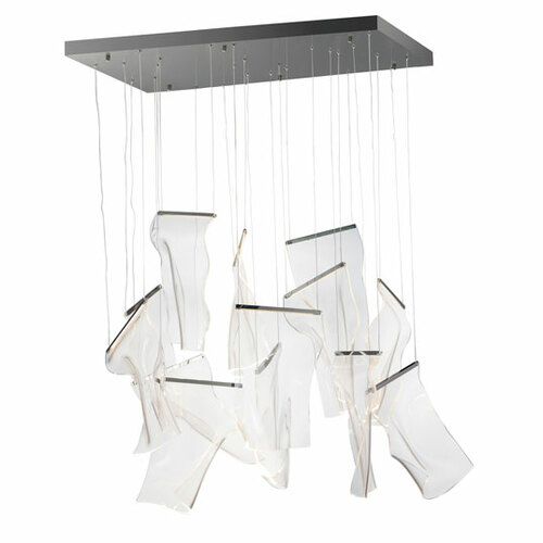 ET2 Lighting Rinkle 13-Light LED Linear Pendant in Brushed Gunmetal by ET2 Lighting E24878-133BGM
