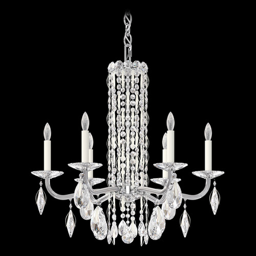 Schonbek Lighting Schonbek Worldwide Lighting Siena White Crystal Chandelier RS83061N-06R