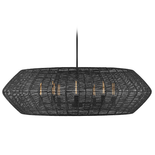 Hinkley Luca Black LED Pendant Light with Oblong Shade by Hinkley Lighting 40386BLK