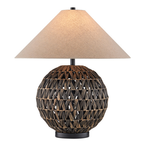 Currey and Company Lighting Currey and Company Casimer Black Table Lamp with Coolie Shade 6000-1005