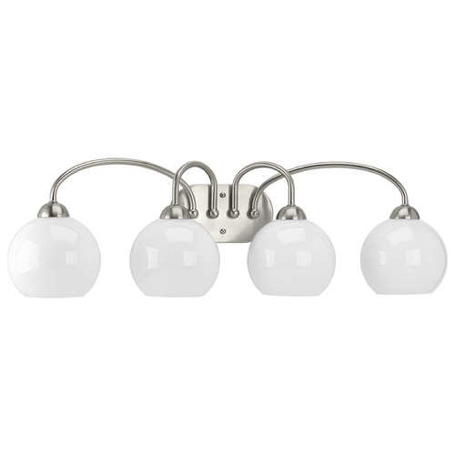 Progress Lighting Carisa Brushed Nickel 4-Light Bathroom Light by Progress Lighting P300087-009