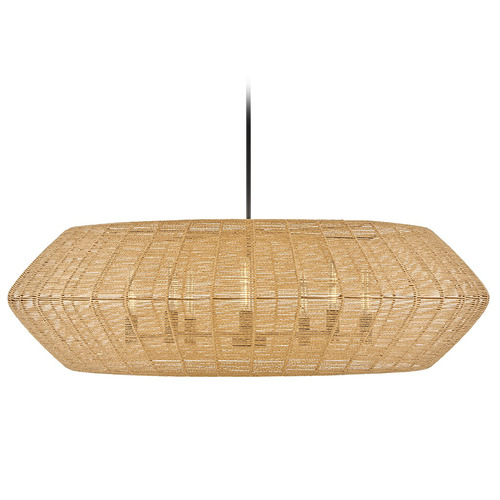 Hinkley Luca Black LED Pendant Light with Oblong Shade by Hinkley Lighting 40386BLK-CML