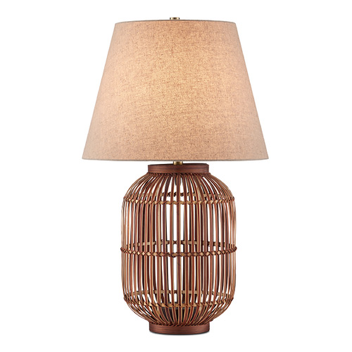 Currey and Company Lighting Currey and Company Cyrus Natural Table Lamp with Empire Shade 6000-1006