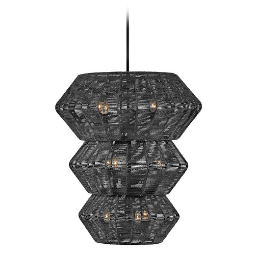 Hinkley Luca Black LED Pendant Light with Oblong Shade by Hinkley Lighting 40388BLK