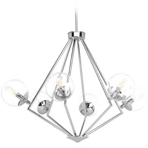 Progress Lighting Mod Chandelier in Chrome by Progress Lighting P4756-15