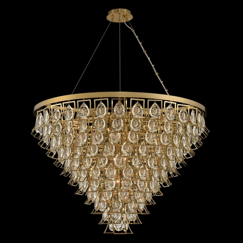 Allegri Lighting Carmella 36-Inch Crystal Pendant in Brushed Brass by Allegri Crystal 031953-039-FR001