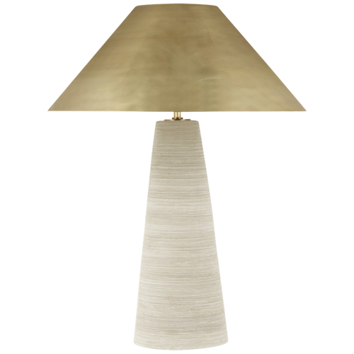 Visual Comfort Modern Collection Karam Medium Table Lamp in Cream & Brass by Visual Comfort Modern 700PRTKRM24CRNB-LED930