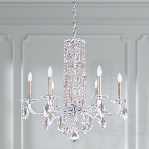 Schonbek Lighting Schonbek Worldwide Lighting Siena Antique Silver Crystal Chandelier RS83061N-48R