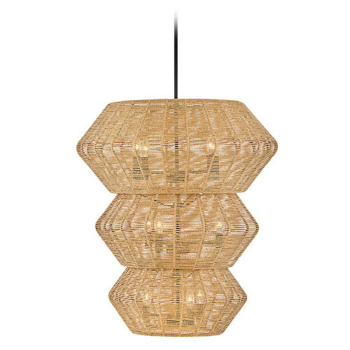 Hinkley Luca Black LED Pendant Light with Oblong Shade by Hinkley Lighting 40388BLK-CML