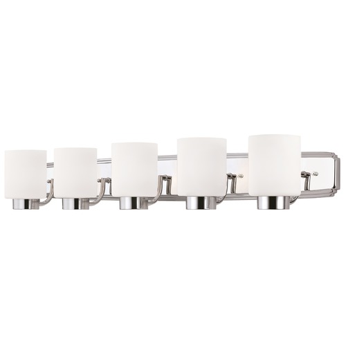 Dolan Designs Lighting Contemporary Bathroom Light in Chrome Finish with Cylinder Shades 3505-26