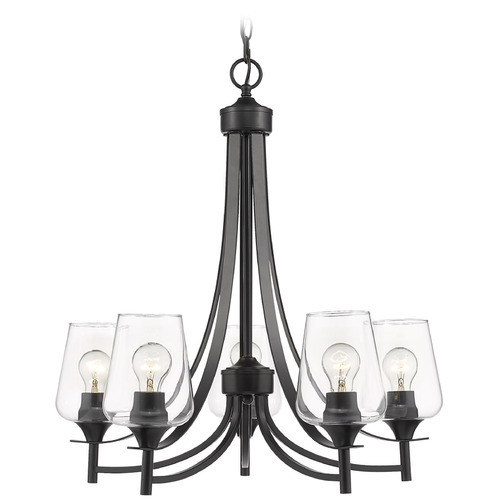 Z-Lite Joliet Matte Black Chandelier by Z-Lite 473-5MB