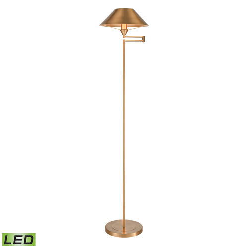 Elk Lighting Elk Lighting Arcadia Aged Brass LED Swing Arm Lamp with Coolie Shade S0019-9604-LED