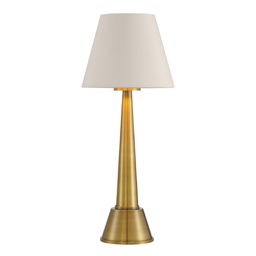 Currey and Company Lighting Currey and Company Saunter Brass LED Table Lamp with Empire Shade 6700-0003
