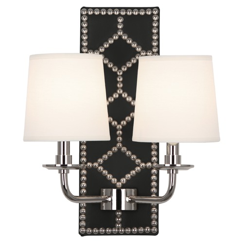 Robert Abbey Lighting Robert Abbey Lighting Williamsburg Lightfoot Wall Sconce with Fondine Fabric Shades S1035