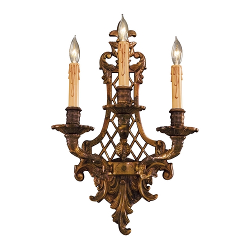 Metropolitan Lighting Sconce Wall Light in Oxide Brass by Metropolitan Lighting N9813-3
