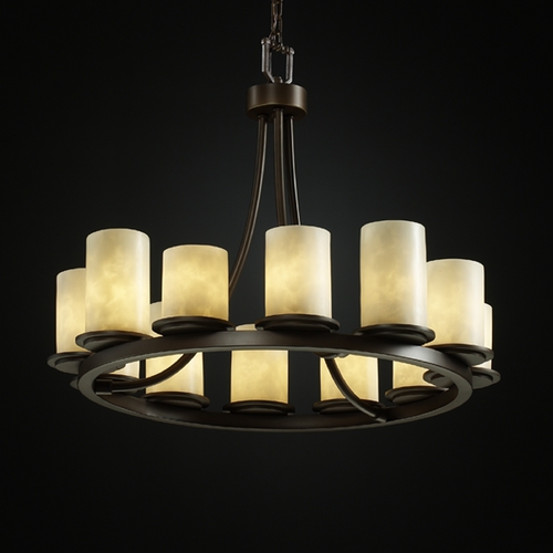 Justice Design Group Clouds Collection Chandelier by Justice Design Group CLD-8768-10-DBRZ