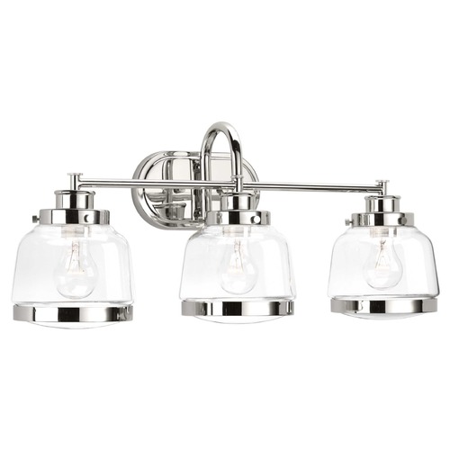 Progress Lighting Judson Polished Nickel 3-Light Bathroom Light by Progress Lighting P300082-104