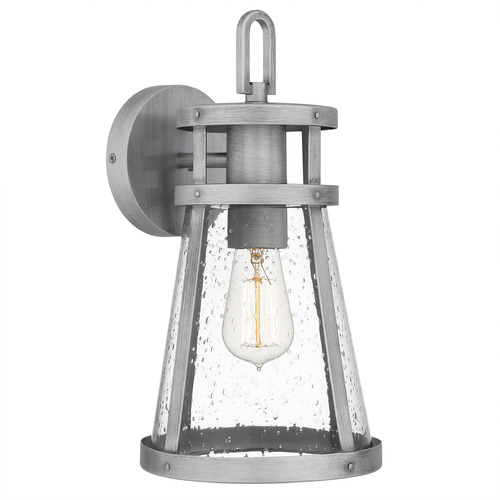 Quoizel Lighting Barber Antique Brushed Aluminum Outdoor Wall Light by Quoizel Lighting BAB8408ABA