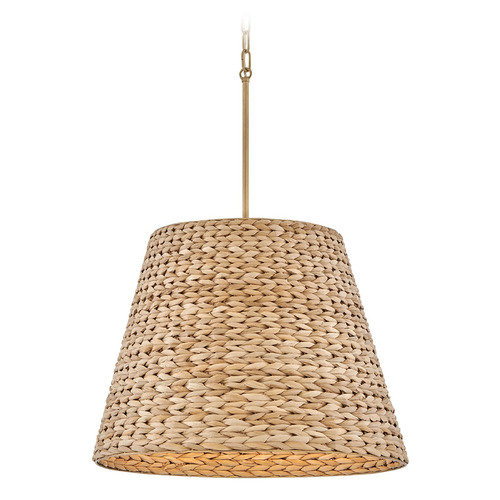 Hinkley Seabrook Burnished Gold LED Pendant Light with Empire Shade by Hinkley Lighting 43224BNG