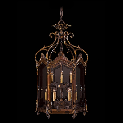 Metropolitan Lighting Pendant with Clear Glass in Oxide Brass by Metropolitan Lighting N952011