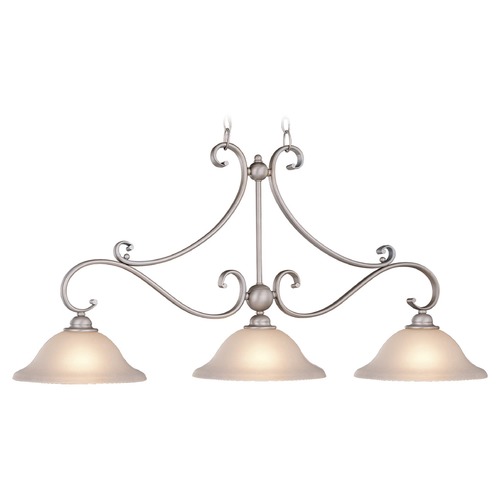 Vaxcel Lighting Frosted Seeded Glass Linear Light Brushed Nickel by Vaxcel Lighting PD35413BN