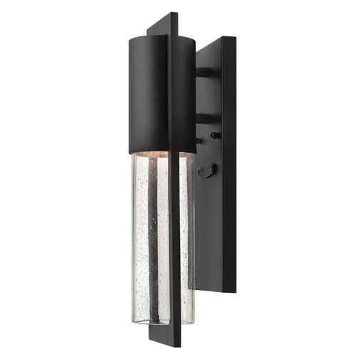 Hinkley Seeded Glass LED Outdoor Wall Light Black by Hinkley Lighting 1326BK-LL