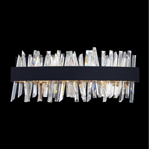 Allegri Lighting Glacier 18-Inch LED Bath Light in Matte Black by Allegri Crystal 030231-052