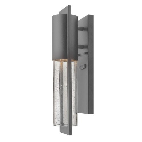 Hinkley Seeded Glass LED Outdoor Wall Light Hematite by Hinkley Lighting 1326HE-LL