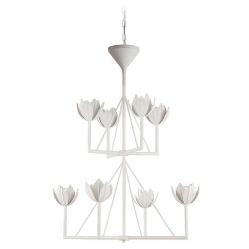 Visual Comfort Signature Collection Julie Neill Alberto Chandelier in Plaster White by Visual Comfort Signature JN5005PW