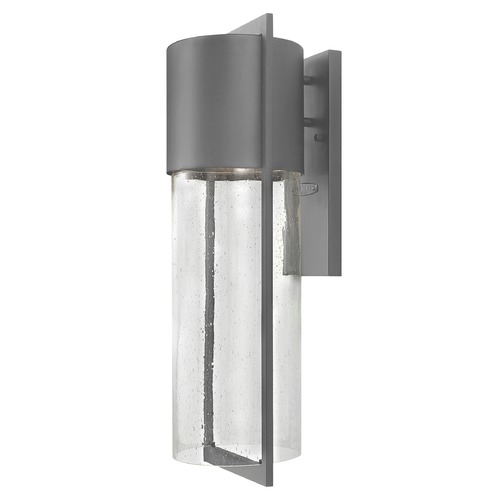 Hinkley Seeded Glass LED Outdoor Wall Light Grey by Hinkley Lighting 1325HE-LED