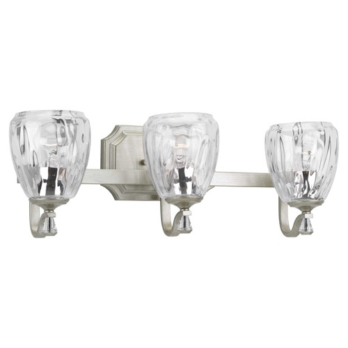 Progress Lighting Anjoux 3-Light Bath Light in Silver Ridge by Progress Lighting P300118-134