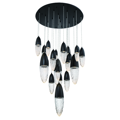 Eurofase Lighting Ecrou 22-Light Grand Chandelier in Matte Black by Eurofase Lighting 43860-025
