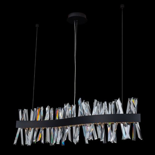 Allegri Lighting Glacier 42-Inch LED Linear Light in Matte Black by Allegri Crystal 030250-052