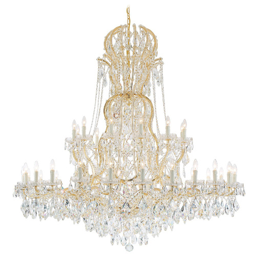 Crystorama Lighting Crystorama Lighting Maria Theresa Gold Crystal Chandelier 4460-GD-CL-MWP