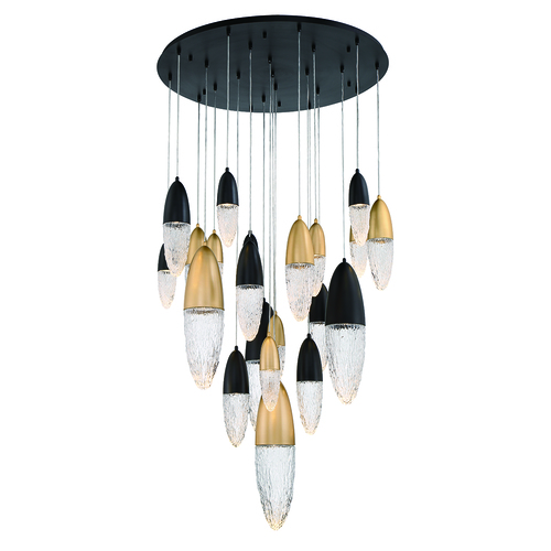 Eurofase Lighting Ecrou 22-Light Grand Chandelier in Black & Gold by Eurofase Lighting 43860-043