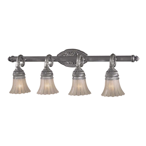 Minka Lavery Bathroom Light with White Glass in Brushed Nickel by Minka Lavery 5764-2560-84