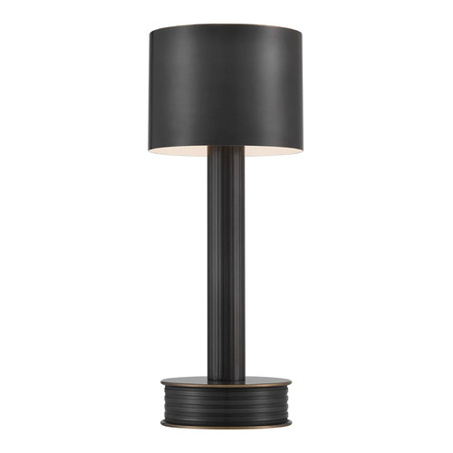 Currey and Company Lighting Currey and Company Traverse Oil Rubbed Bronze LED Table Lamp with Drum Shade 6700-0011