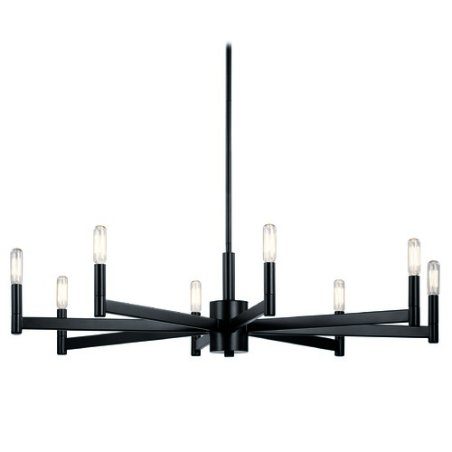 Kichler Lighting Erzo 35.50-Inch Black Chandelier by Kichler Lighting 43857BK